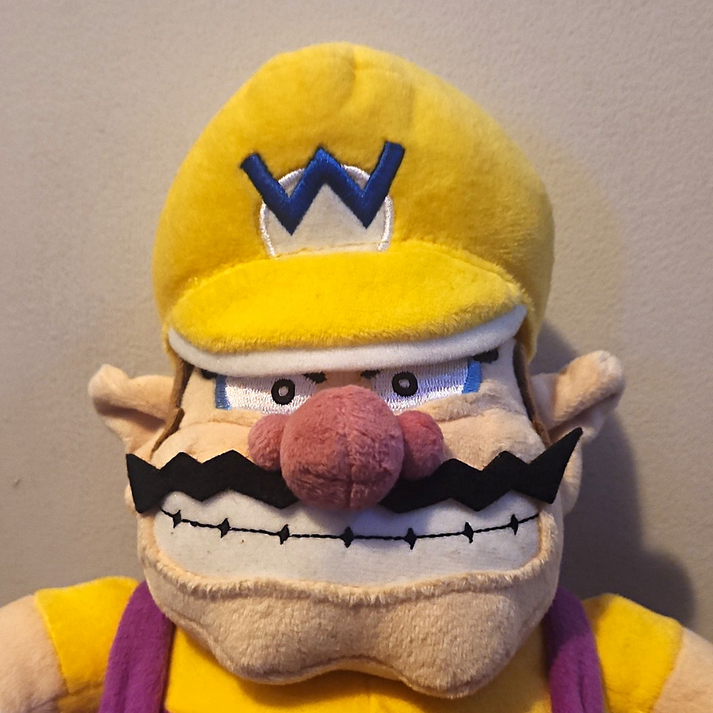 Super Mario Bros. All Star Collection Wario Medium Plush Toy MPN 08 w/ Tags