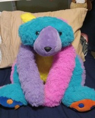 Toyworks Offbrand “Swibco Cosmo” Bear Colorblock Plush *read desc*