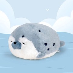 Blue Sea Otter Seal Pillow Plush Toy 15″ Stuffed Animal Toddler Doll Gift Kids