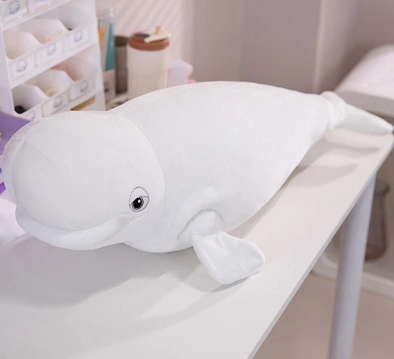 Beluga Whale 28 inch Pillow Stuffed Animal Plush Toys Toddler Doll Kids Gifts
