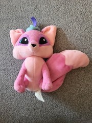 Animal Jam Clever Fox Plush Wildworks 2016 Pink Rare 8.5″