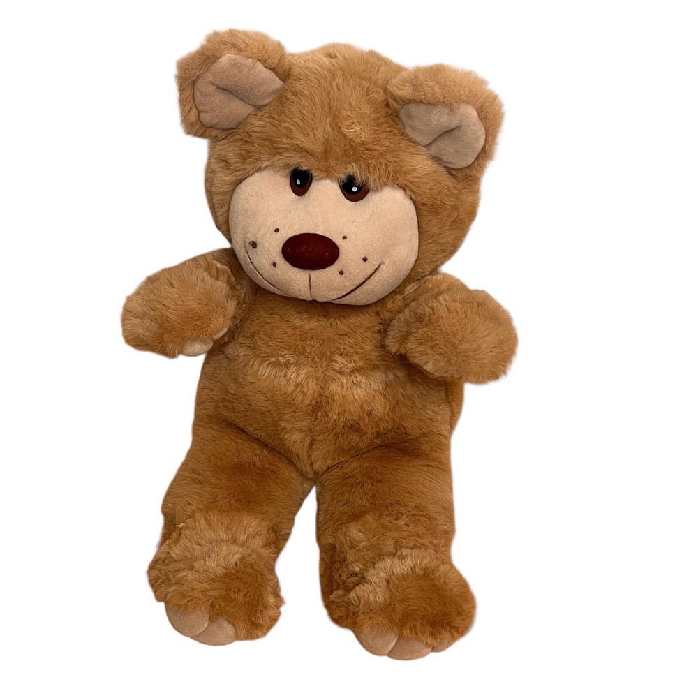 Just Friends Smiling Brown Teddy Bear 20” Large Feet Rare Plush Big Head Vintage