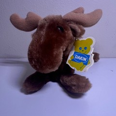 Dakin Small Plush Moose Brown Vintage 1984 Soft Stuffed Animal Toy With Tags