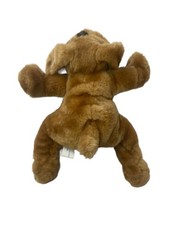Calplush Hound Dog Brown 9 Inch Plush Blue Eyes Floppy Wrinkled Stuffed Vintage