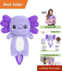 1.5 lbs Cute Purple Axolotl Heating Pad – Natural Warmth for Kids & Adults