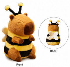 New LARGE Capybara Plush Bumble Bee Costume Anime Stuffed Animal Pillow Toy Doll
