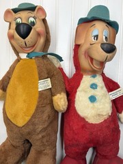 Vintage 1959 Huckleberry Hound Stuffed Plush 18″ Hanna Barbera Knickerbocker Lot