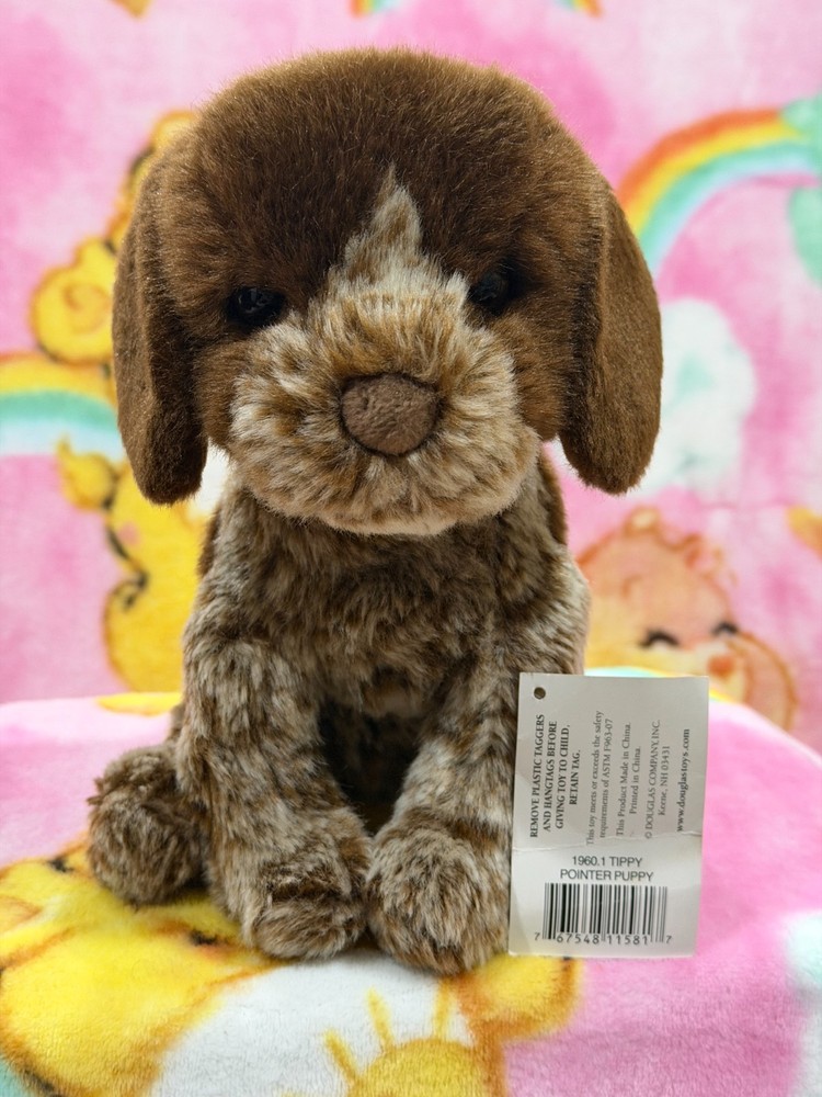 Douglas Cuddle Toys Tippy Pointer Puppy SOFT NOSE Dog 10″ Stuffed Animal HTF NWT