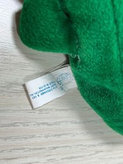 Dan Brechner small green beanbag plush crocodile alligator vintage stuffed toy