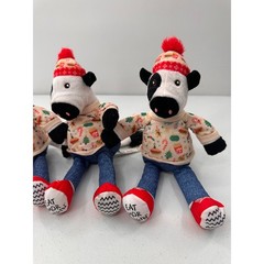 Chick-fil-A Plush Cow Holiday Christmas Sweater Set of 4 12in Stuffed Animal Toy