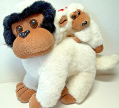 Royal Plush SNOW MONKEY Mom & Baby 1996 Rare New Cond