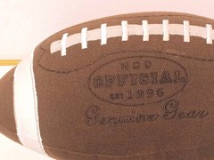 13″ Land of Nod Football Plush ” Nod Official Est 1996″