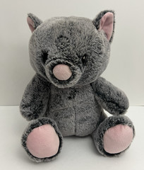 Pacific Coast Plush Lucky Gray Cat Frosted Super Soft Velvet Like Stuffed Animal