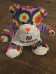 Peace Pals Rainbow Pride Tie Dye San Francisco Teddy Bear Plush