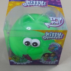 Kitty Squeeze Squishy Toy Kids One Size Green Sensory Stress Reliever NIB