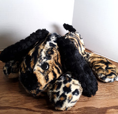 NEW w/Tags Simply Minky Soft Black Brown Puppy Dog Plush Stuffed Animal Handmade