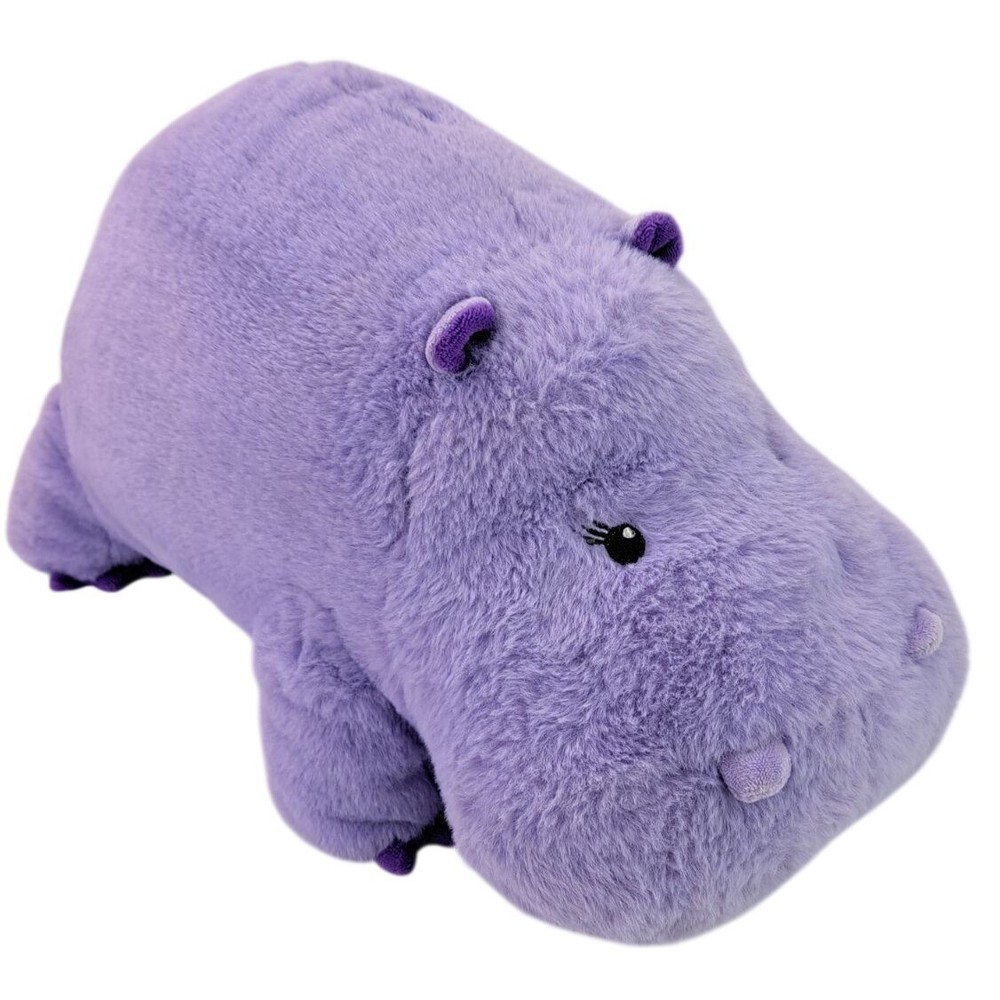 Purple Plush Hippo Stuffed Animal Toy Gigglescape 14 Inches Hippopotamus Zoo