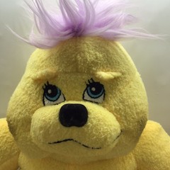Tuck in Time Yellow Purple Hair Plush Stuffed Animal Unknown Character Toys Kids
