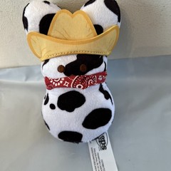 Peeps Cowboy Plush 5″ Cow Print 2025 Red Bandana Black & White Stuffed Animal