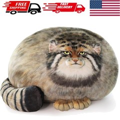 Cute Pallas Cat Plush Pillow – 14 Inch Soft Toy for Kids & Stylish Home Accents