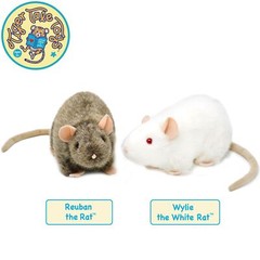 Wylie The White Rat | 7 Inch Stuffed Animal Plush | By TigerHart Toys