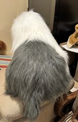 Realistic life-size Shaggy Sheepdog Plush 32” NEW