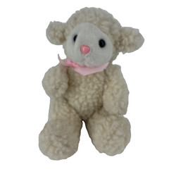 VTG Wang’s International Sherpa Sheep Lamb Plush Pink Nose Bow