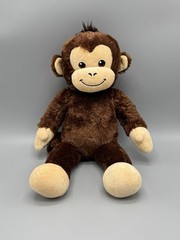 Build A Bear Monkey Brown Plush Stuffed Animal Tan Palm Tag 2017 No Sound 17”