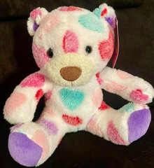 Sweet Sprouts Animal Adventure Plush Bear Hearts 7″ 2014 NWT.