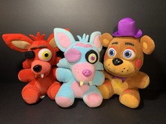 Mixed Funko Plush Lot of 3 Five Nights at Freddy’s Blue Pink Foxy Rockstar FNAF