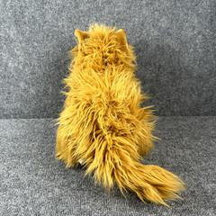 Kitty Cat Plush Long Haired Persian Cat Stuffed Animal Brown Lifelike Realistic