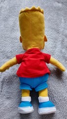 The Simpsons Bart Simpson Plush Doll Soft Small 17 in Yellow Red Blue