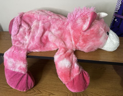 Hugfun Unicorn Plush Pink/White 24 in Large Washable Stuffed Animal MPN 264330