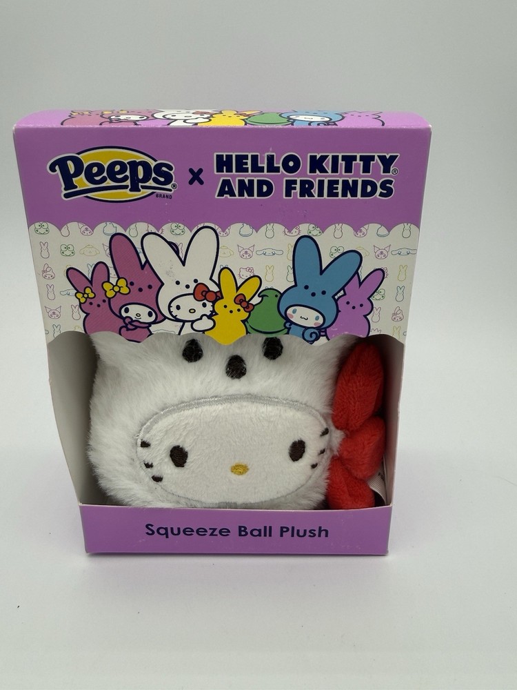 Sanrio Hello Kitty x PEEPS Bunny Stress Relief Fidget Plush Squeeze Ball Easter