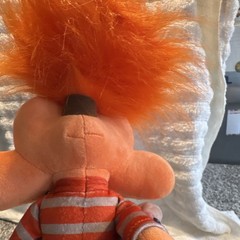 Inside Out AnxietyStuffed Character Orange Hair Red Striped Shirt 16in