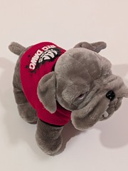RARE PLUSH DOLL FIGURE MAC TOOLS BULL DOG BIG DAWG GRAY PUPPY DOG TOY MASCOT