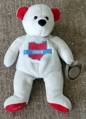 Ohio Bicentennial 8″ Bear 1803-2002 Plush Stuffed Animal w/ 2002 Ohio Quarter