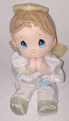 Vintage Precious Moments 9″ Baby Boy Praying Angel Doll No Sound