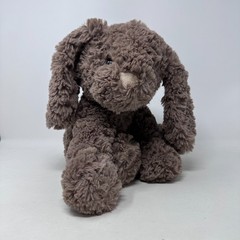 Walmart Brown Curly Bunny Rabbit Plush Stuffed Animal Cute Fluffy Cuddle Toy 10″