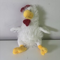 GANZ Webkinz Chicken Plush HM018 2008 White Yellow Red Washable Easter