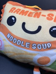 Ramen-San Noodle Soup Shrimp Flavor Fiesta Plush Pillow Pink 9” Stuffed Toy Lot