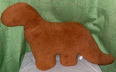 Giant Plush Sherpa Stuffed Dino Chicken Nugget Brontosaurus Decor Nursery Plush
