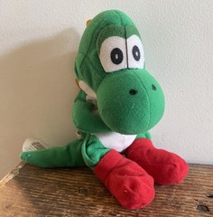 RARE MISPRINT TAG • Vintage Nintendo 64 Yoshi N64 Super Mario Plush 1997 BD&A
