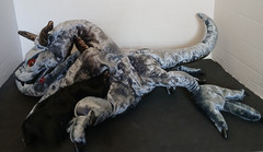 Folkmanis Puppets Jabber Wock blue dragon plush 24 inches long hand puppet