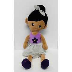 Linzy Toys Dark Ballerina 18″ Purple Silver Tutu Flower Stuffed Plush Doll 2021