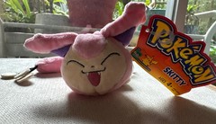 Pokemon Plush Stuffed Skitty 2005 NEW NWT 5″ Normal feline pink cat