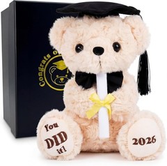 2026 Graduation Bear with Gift Box, 8 Inch Plush Teddy Bear for Kindergarten …