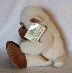 Toy Works Cream Brown Monkey Floppy Stuffed Animal Beanbag Plush Toy 15″