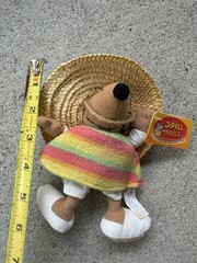 Spice Mice Mexican Mice Plush Keychain Miguel Raton Vtg Works Press Belly Talks