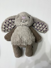 Scentsy Buddy Roosevelt Bunny Rabbit Gray Purple Polka Dots Plush Stuffed Animal